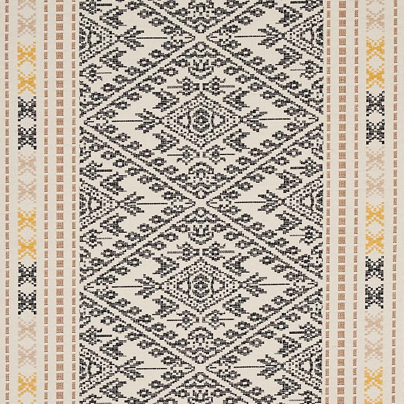 Schumacher Ruiz Jacquard Black Fabric
