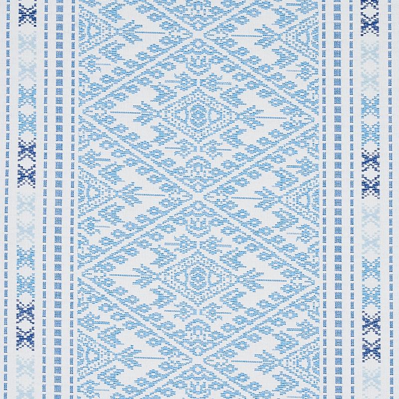 Schumacher Ruiz Jacquard Sky Fabric