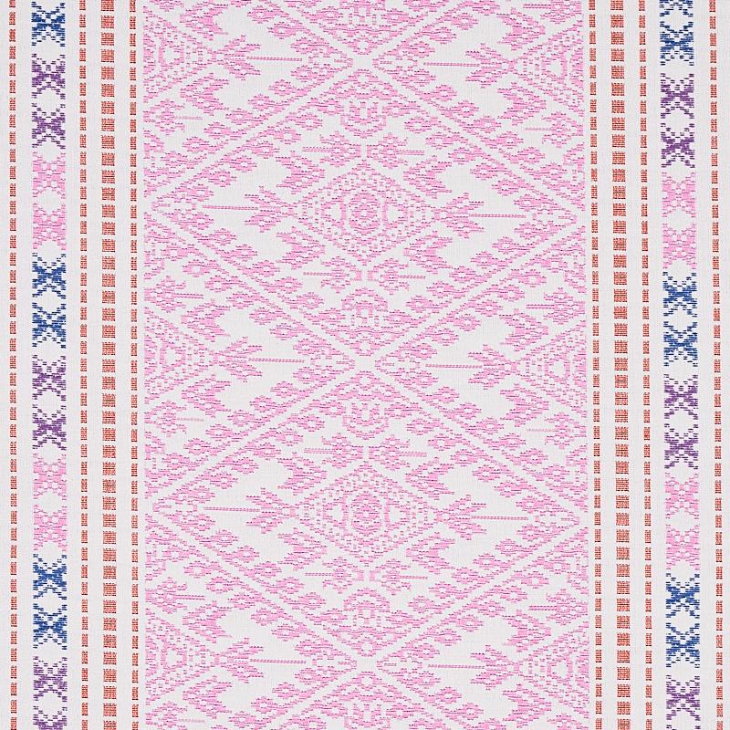 Schumacher Ruiz Jacquard Pink Fabric