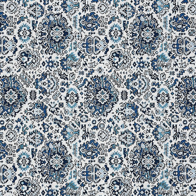 Schumacher Pallay Pingl Porcelain On Ivory Fabric