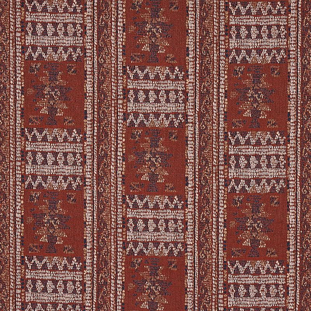 Schumacher Maracena Jacquard Red Fabric
