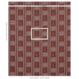 Schumacher Maracena Jacquard Red Fabric