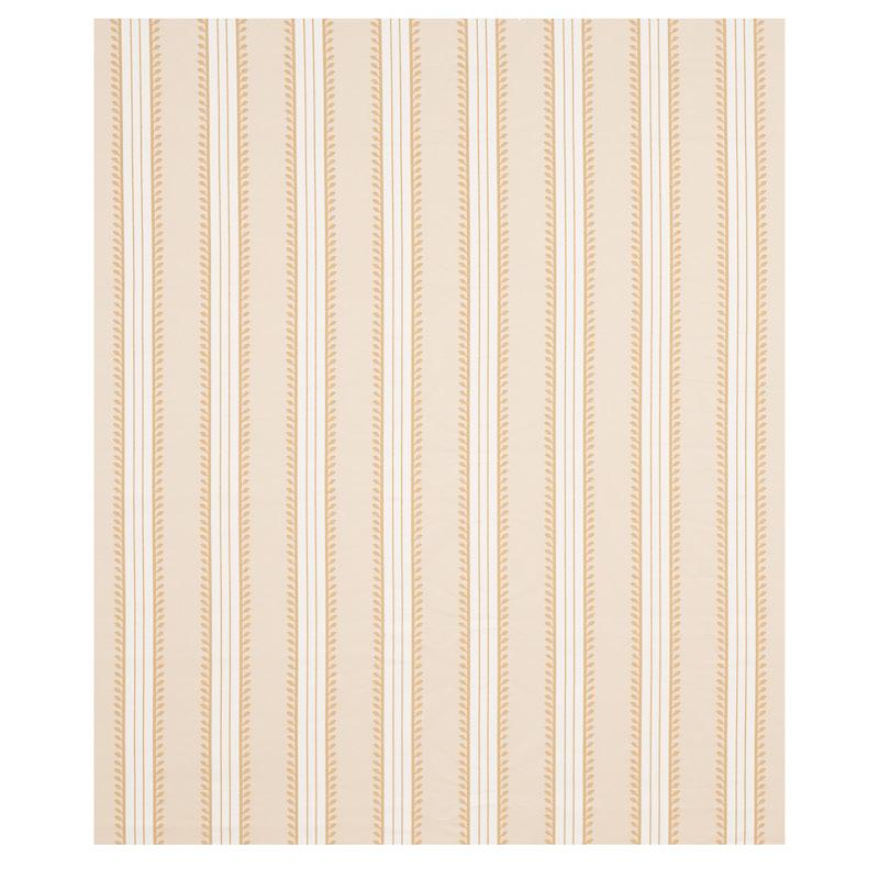Schumacher Etruscan Stripe Ivory & Ochre Fabric