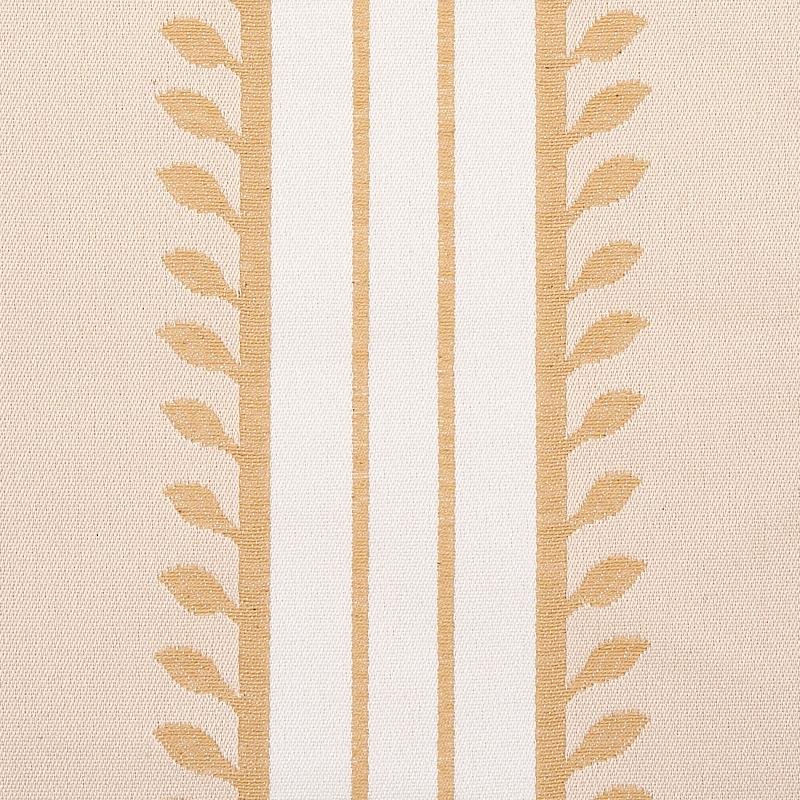 Schumacher Etruscan Stripe Ivory & Ochre Fabric