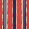 Schumacher Etruscan Stripe Red & Blue Fabric