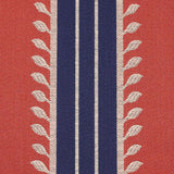 Schumacher Etruscan Stripe Red & Blue Fabric