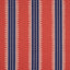 Schumacher Etruscan Stripe Red & Blue Fabric