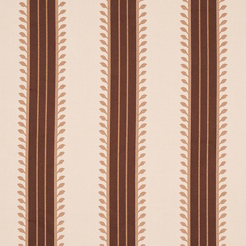Schumacher Etruscan Stripe Brown Fabric