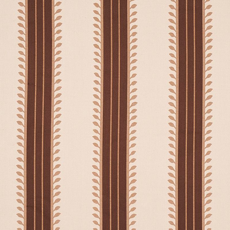 Schumacher Etruscan Stripe Brown Fabric
