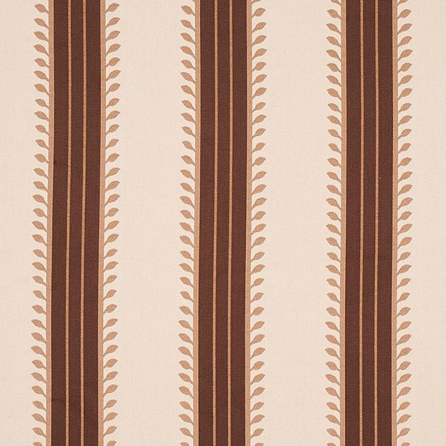 Schumacher Etruscan Stripe Brown Fabric