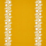 Schumacher Theodora Embroidery Saffron Fabric