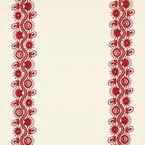 Schumacher Theodora Embroidery Red Fabric