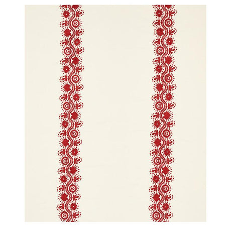 Schumacher Theodora Embroidery Red Fabric