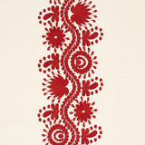 Schumacher Theodora Embroidery Red Fabric