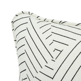 Schumacher Black & White 18" x 18" Deconstructed Stripe Pillow