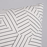 Schumacher Deconstructed Stripe Black & White 20" x 14" Pillow