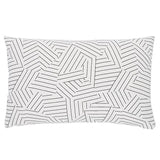 Schumacher Black & White 14" x 22" Deconstructed Stripe Pillow