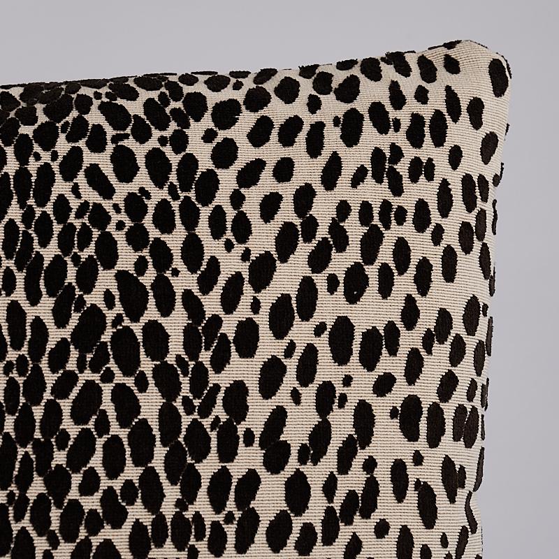Schumacher Cheetah Velvet Java 20" x 20" Pillow