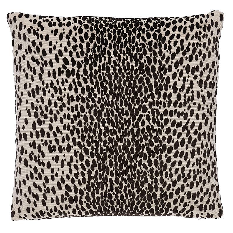 Schumacher Cheetah Velvet Java 22" x 22" Pillow