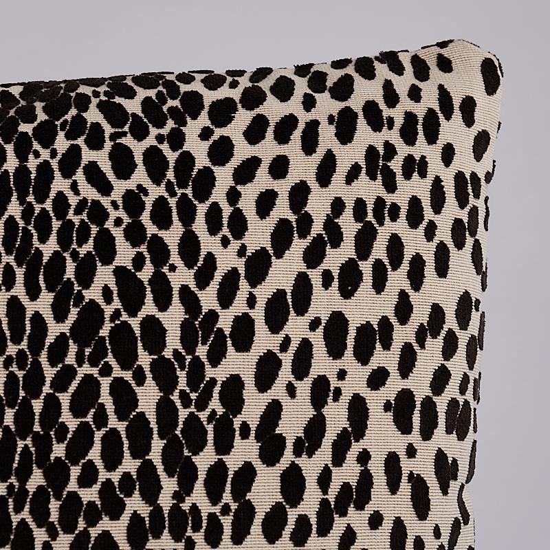Schumacher Cheetah Velvet Java 22" x 22" Pillow