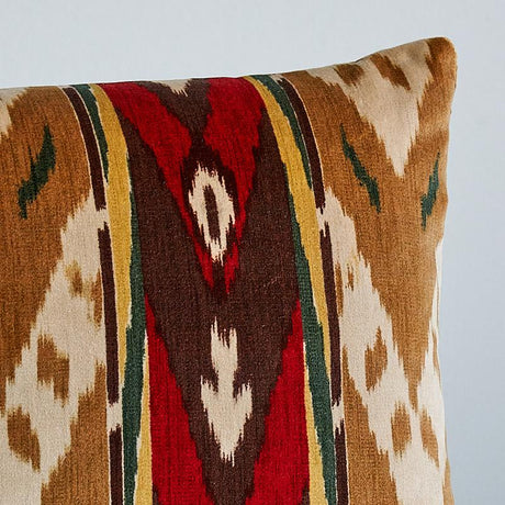 Schumacher Samar Ikat Velvet Gold 24" x 12" Pillow