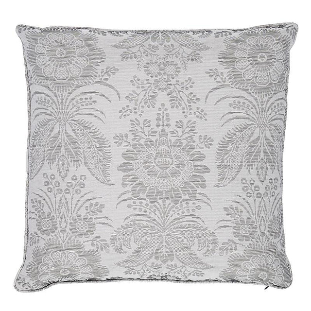 Schumacher Grey 20" x 20" Greta Pillow