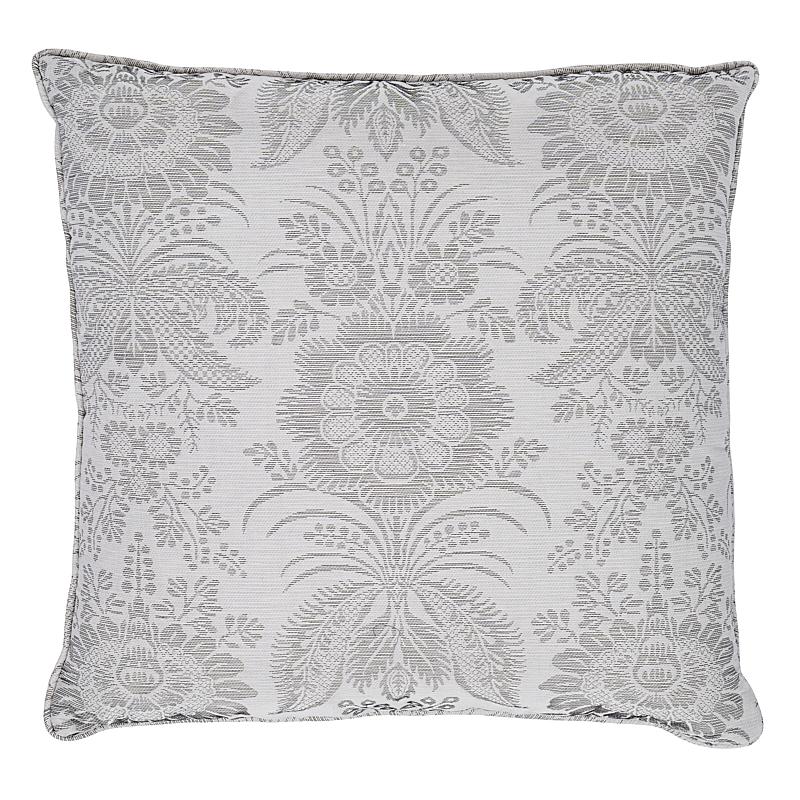 Schumacher Grey 20" x 20" Greta Pillow