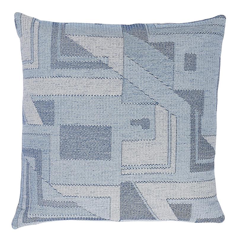 Schumacher Chambray 22" x 22" Zsuzsa Pillow