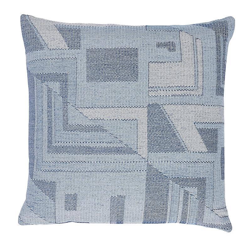 Schumacher Chambray 22" x 22" Zsuzsa Pillow