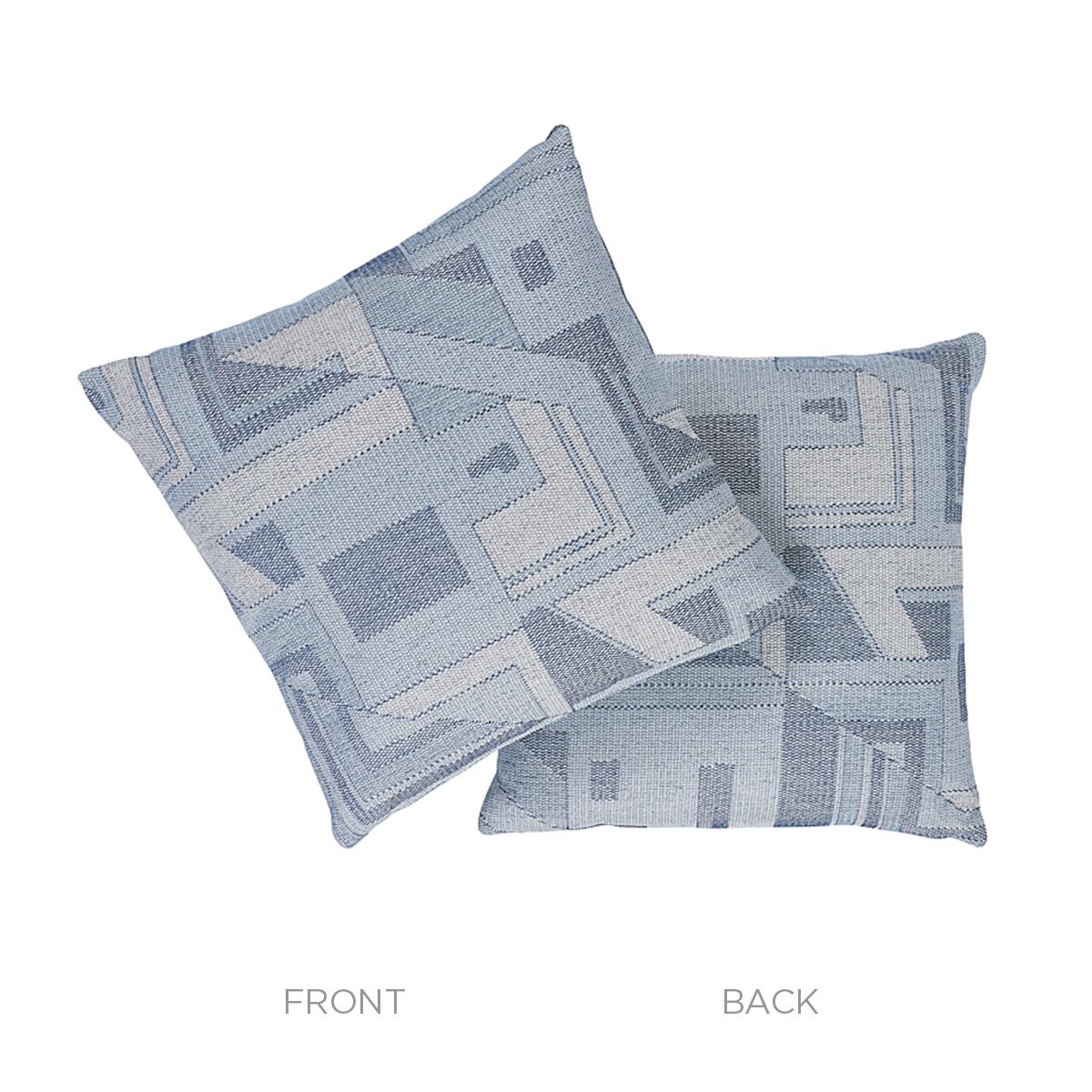 Schumacher Chambray 22" x 22" Zsuzsa Pillow