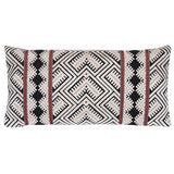 Schumacher Parvin Velvet Black & Ivory 24" x 12" Pillow