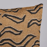 Schumacher Kata Camel With Black 22" x 22" Pillow