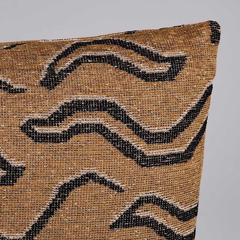 Schumacher Camel With Black 24" x 12" Kata Pillow