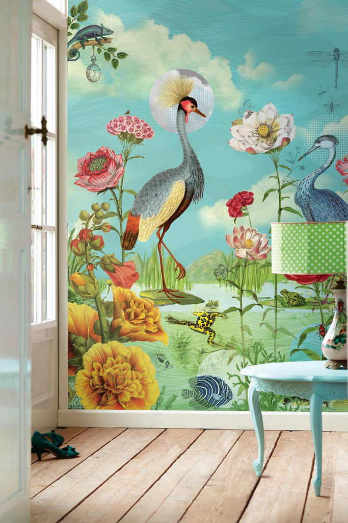 Brewster Home Fashions Kiss The Frog Wall Mural Multicolor Wallpaper