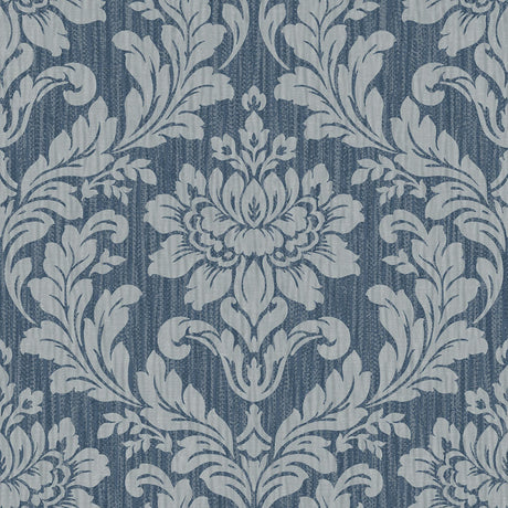 Brewster Home Fashions Galois Blue Damask Wallpaper