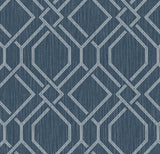 Brewster Home Fashions Frege Trellis Blue Wallpaper