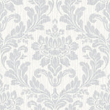 Brewster Home Fashions Galois Light Grey Damask Wallpaper