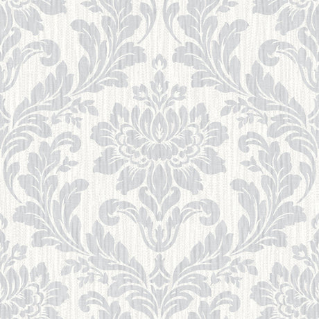 Brewster Home Fashions Galois Light Grey Damask Wallpaper