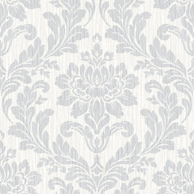 Brewster Home Fashions Galois Light Grey Damask Wallpaper