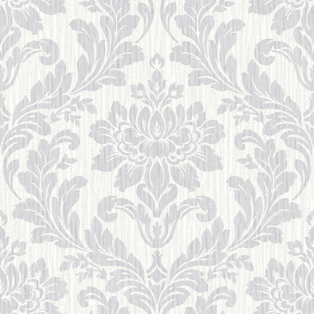Brewster Home Fashions Galois Light Grey Damask Wallpaper