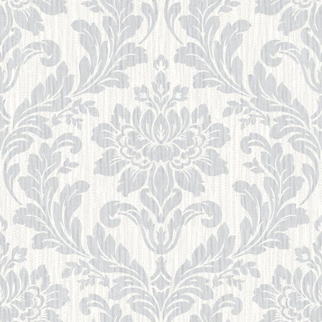 Brewster Home Fashions Galois Damask Light Grey Wallpaper