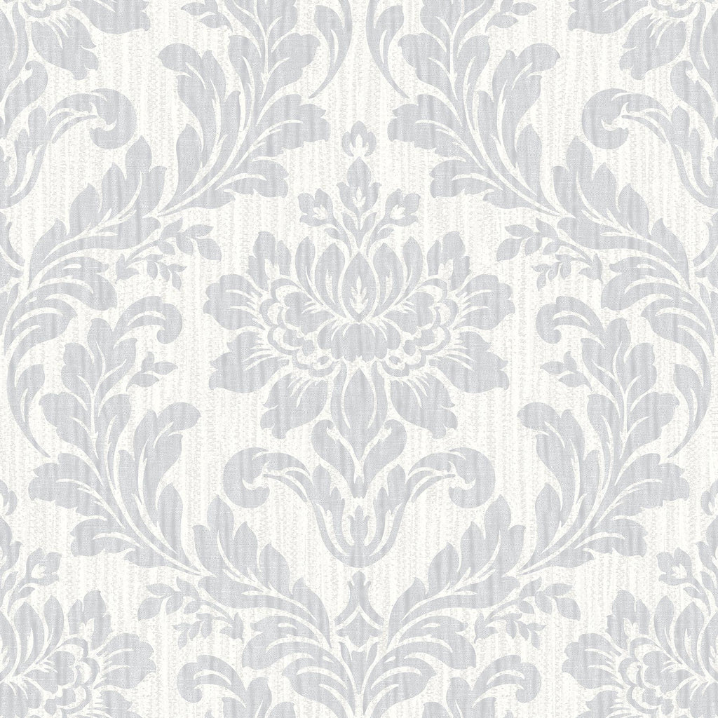 Brewster Home Fashions Galois Damask Light Grey Wallpaper