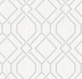 Brewster Home Fashions Frege Trellis Silver Wallpaper