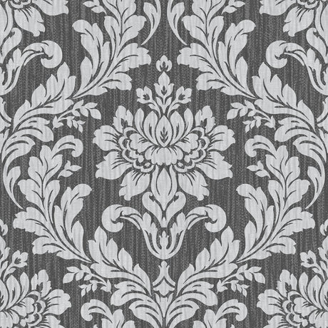 Brewster Home Fashions Galois Silver Damask Wallpaper