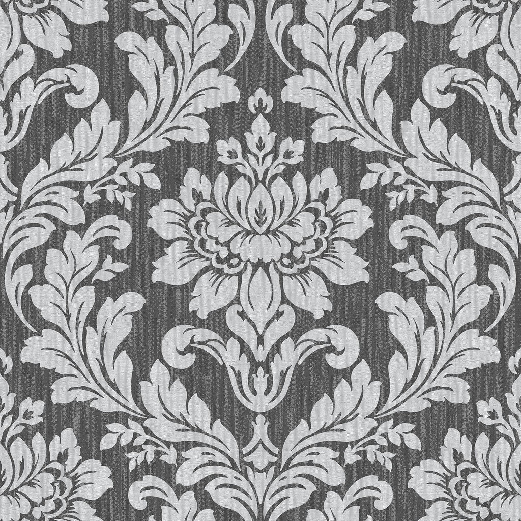 Brewster Home Fashions Galois Silver Damask Wallpaper