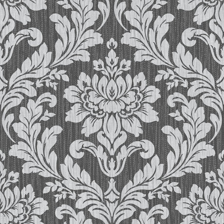 Brewster Home Fashions Galois Damask Silver Wallpaper