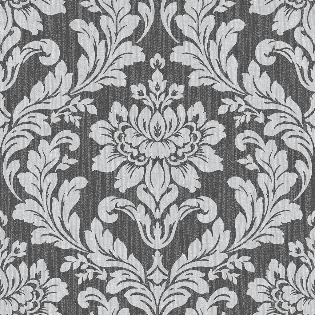 Brewster Home Fashions Galois Damask Silver Wallpaper