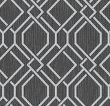 Brewster Home Fashions Frege Charcoal Trellis Wallpaper