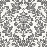 Brewster Home Fashions Galois Black Damask Wallpaper