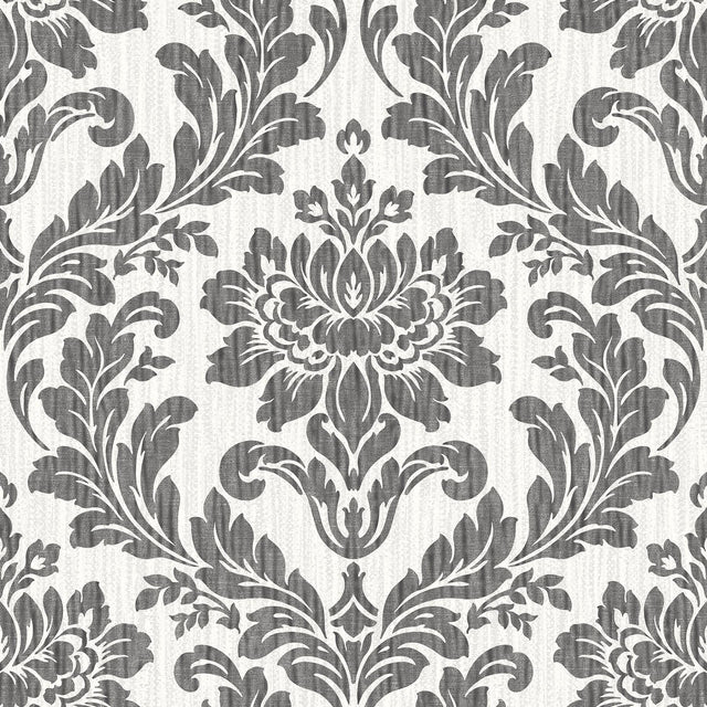 Brewster Home Fashions Galois Black Damask Wallpaper
